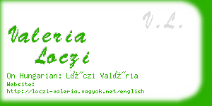 valeria loczi business card